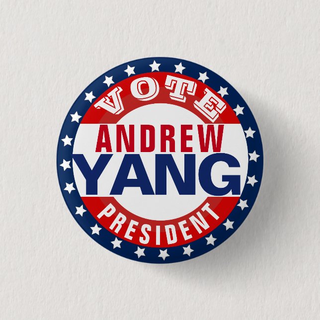 Andrew Yang för president Knapp (Framsida)