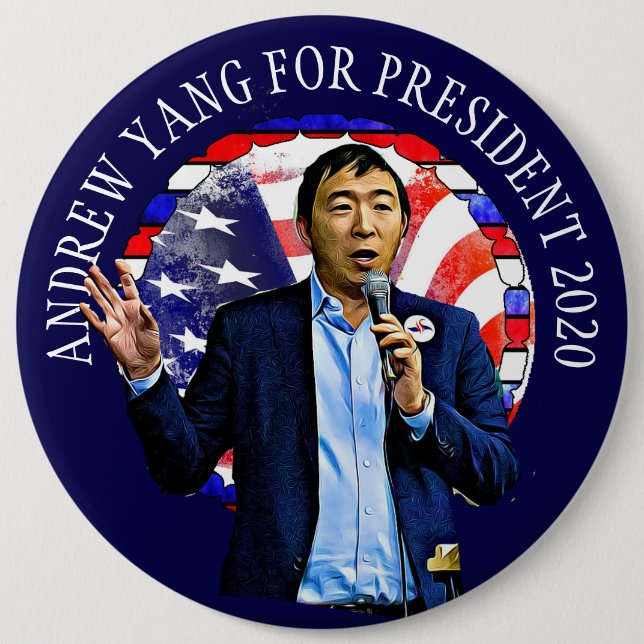 Andrew Yang för presidentvalet 2020 Knapp (Framsida)