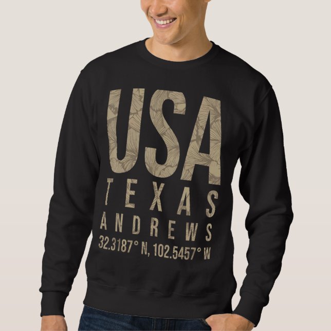 Andrews Tx Texas Lång Ärmad Tröja (Framsida)