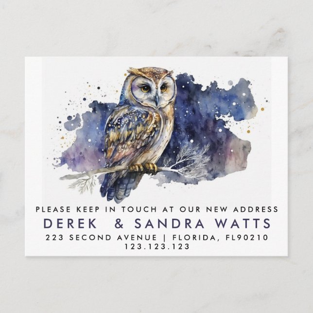 ändring av adress vi har flyttat meddelande om ugg (Framsida)