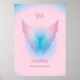 Ändring av ängelnummer Aura 555 Poster