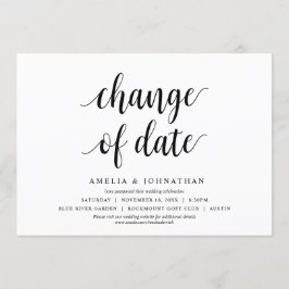 Ändring av datum, Bröllop Ändra datum Kort