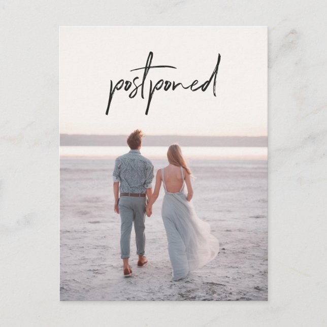 Ändring av datum för uppskjutning av Photo Bröllop Vykort (Framsida)
