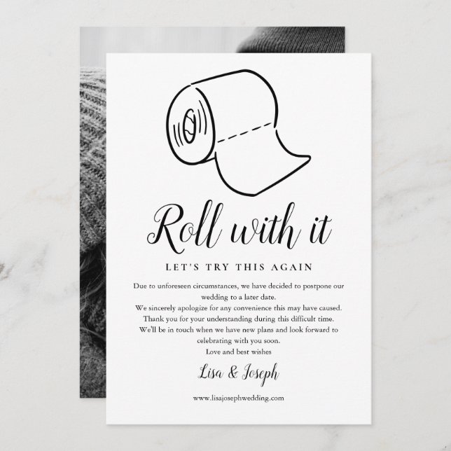 Ändring av datum Uppställd Inställd Evenemangsbild Inbjudningar (Fram/baksida)