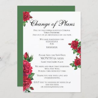 Ändring av meddelande om planer inbjudningar