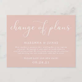 Ändring av planer Bröllopsförsening Meddelande Vykort