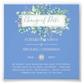 Ändring av planer Datum för händelse av Eucalyptus Fototryck