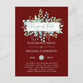 Ändring av planer Datum för händelse av Eucalyptus Vykort