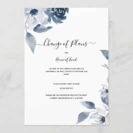 Ändring av planer, eventuell annullering av händel inbjudningar