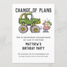 Ändring av planerna för annullering av Party efter