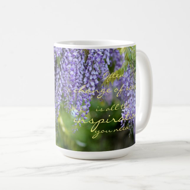 Ändring av Sceninspirationsofferten Wisteria Flowe Kaffemugg (Framsida höger)