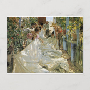 Ändring av segeln - Joaquín Sorolla y Bastida Vykort