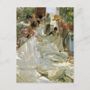 Ändring av segeln - Joaquín Sorolla y Bastida Vykort