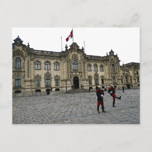 Ändring av vaktstyrkan i Lima, Peru Vykort