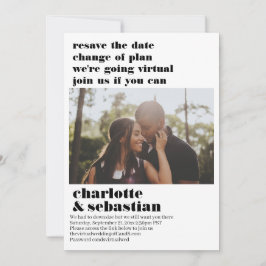 Ändring av Virtuella Bröllop spara datum-foto Datumet