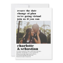 Ändring av Virtuella Bröllop spara datum-foto