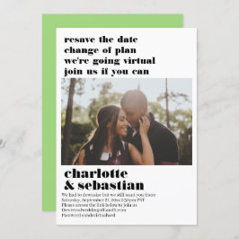 Ändring av Virtuella Bröllop spara datum-foto Spara Datumet