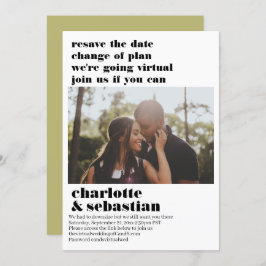 Ändring av Virtuella Bröllop spara datum-foto Spara Datumet