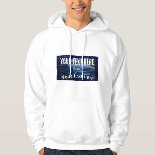 ändringsbar bil hoodie (Framsida)