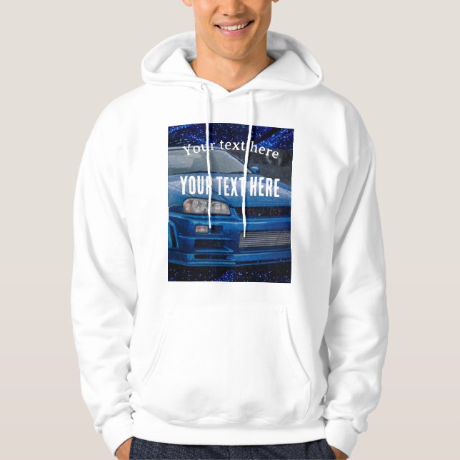 ändringsbar bil hoodie (Framsida)
