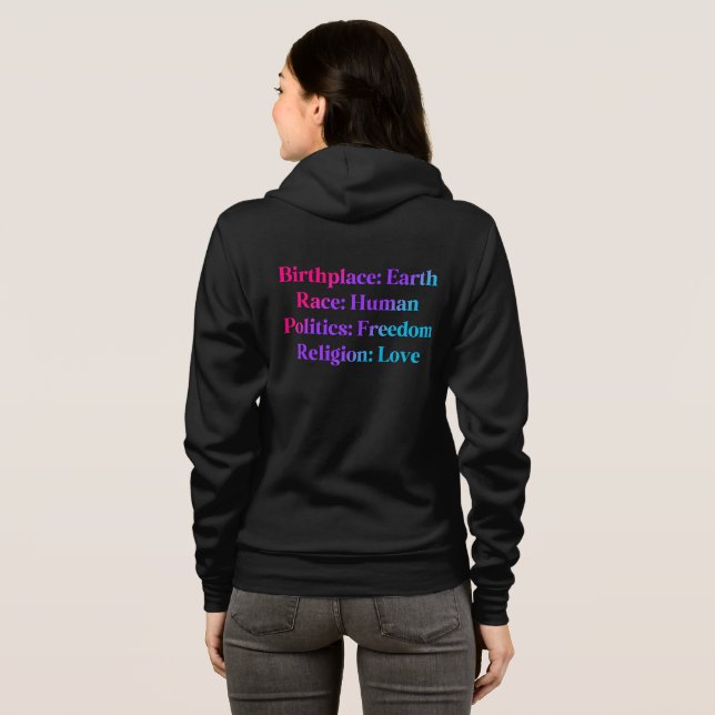 Androgent Stolt – Födelsetal Jord, Ras Människa T Shirt (Hel baksida)