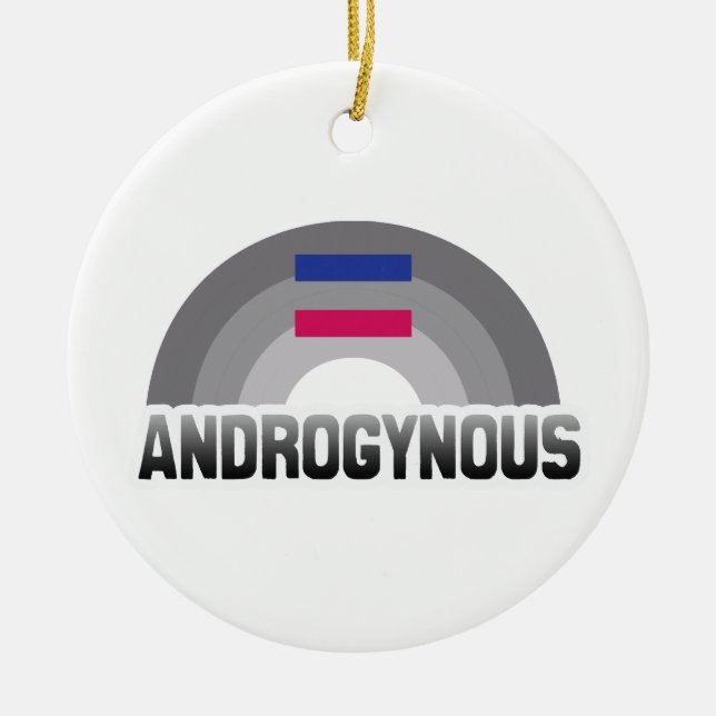 ANDROGYN REGNBÅGE JULGRANSPRYDNAD KERAMIK (Framsidan)