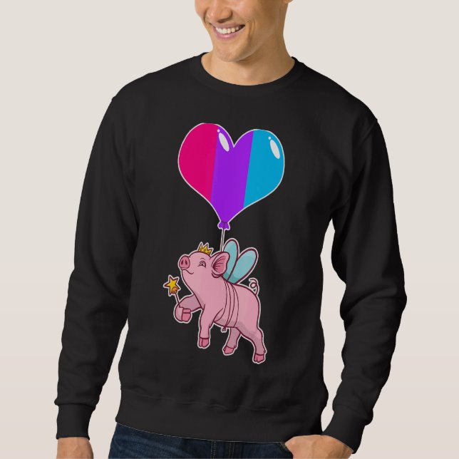 Androgyne Gris Fairy Nonbinary Gender Lång Ärmad Tröja (Framsida)