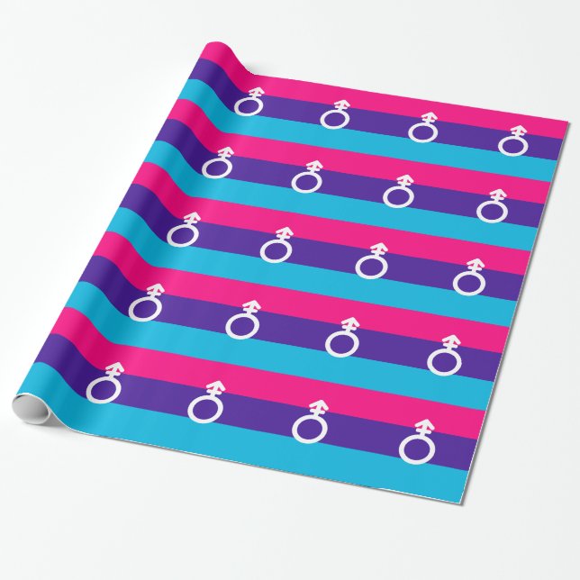 ANDROGYNE PRIDE SYMBOL PRESENTPAPPER (Utrullad)