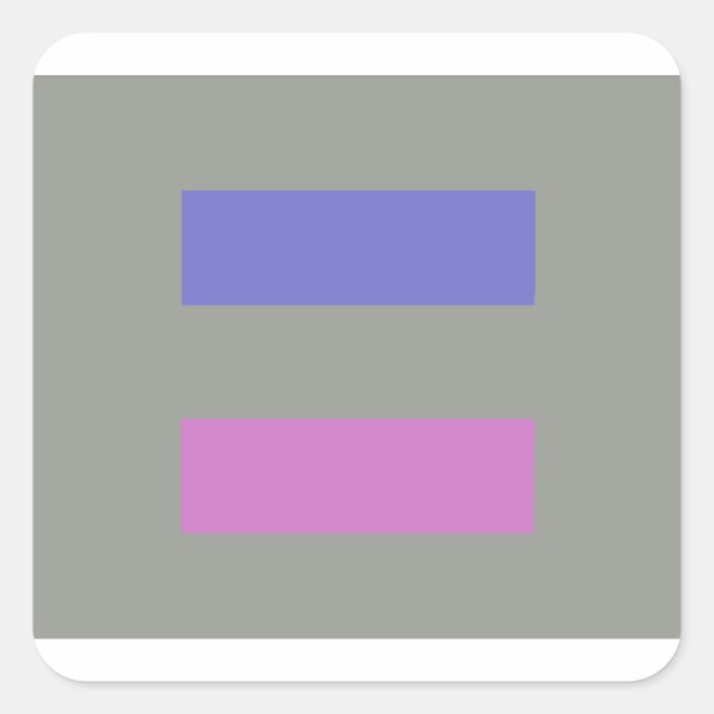 androgynös fyrkantigt klistermärke (Framsida)