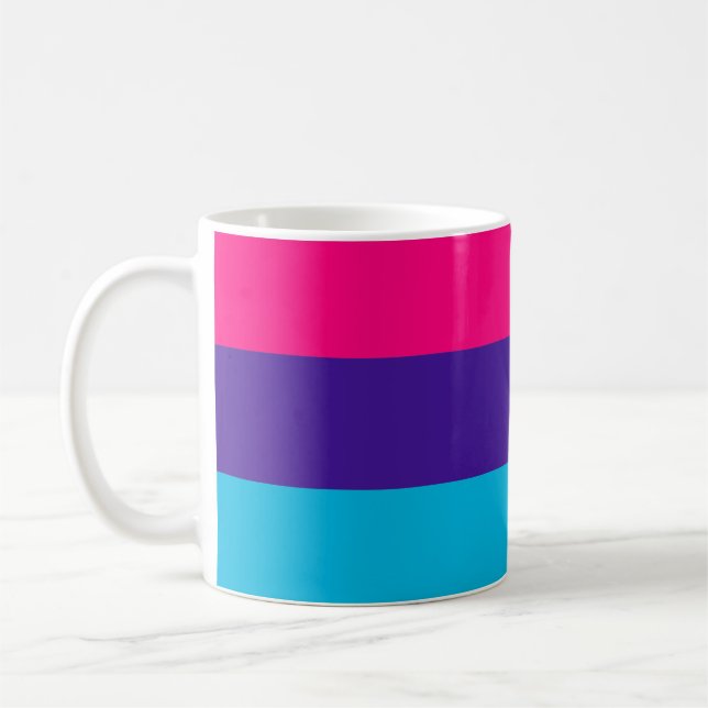 Androgynt stolthetsflagg kaffemugg (Vänster)