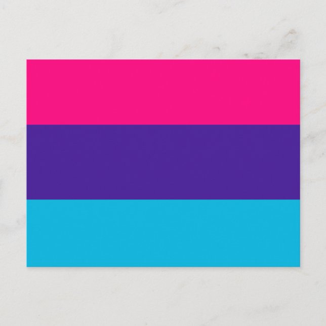 Androgynt stolthetsflagg vykort (Framsida)
