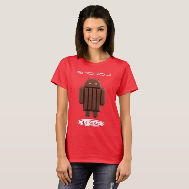 Android 4.4 KitKat T Shirt (Hel framsida)