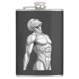 Android Anatomy: Cyborg Stainless Steel Flask Fickplunta