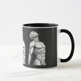 Android Anatomy: Cyborg Two-Tone Coffee Mug Mugg