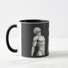 Android Anatomy: Cyborg Two-Tone Coffee Mug Mugg