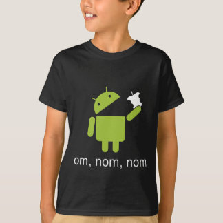 android > äpple (den mörka skjortan) t shirt