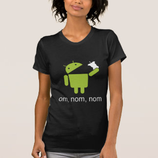 android > äpple (den mörka skjortan) tee shirt
