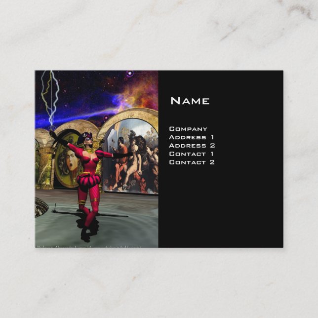 ANDROID BALLET,Black Science fiction Visitkort (Framsida)