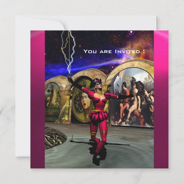 ANDROID BALLET,Red Rosa Blue Science fiction Inbjudningar (Framsida)