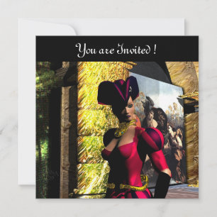 ANDROID BALLET- XENIA IN ORBITER,black red Inbjudningar