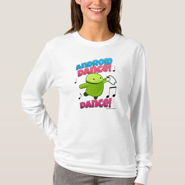 Android Dance Dance Tee Shirt (Framsida)