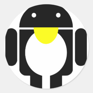 Android för LinuxTuxpingvin Runt Klistermärke