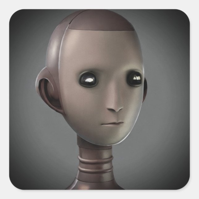 Android Fyrkantigt Klistermärke (Framsida)