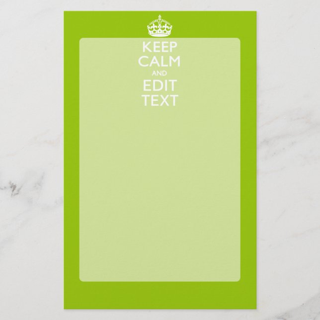 Android Grönt Decor Behålla Lugn och text Brevpapper (Framsida)
