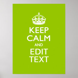 Android Grönt Stil Behålla Lugn och text Poster