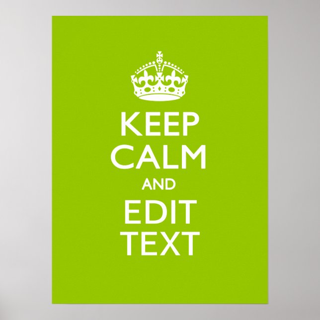 Android Grönt Stil Behålla Lugn och text Poster (Framsidan)