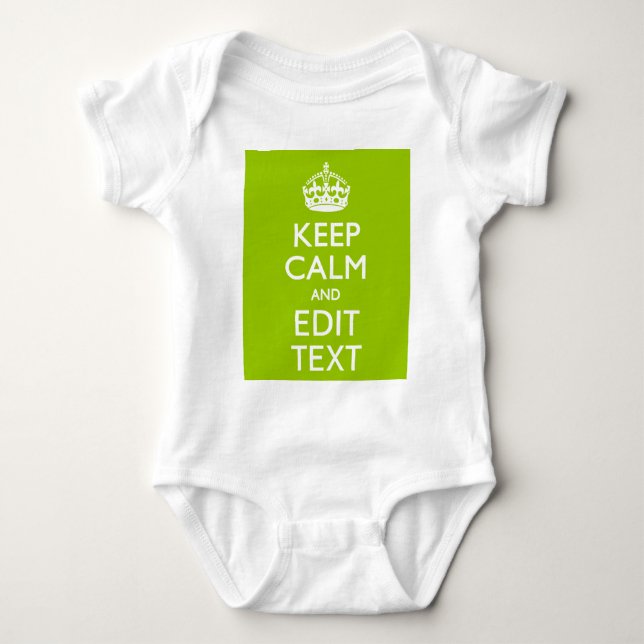 Android Grönt Stil Behålla Lugn och text T Shirt (Framsida)