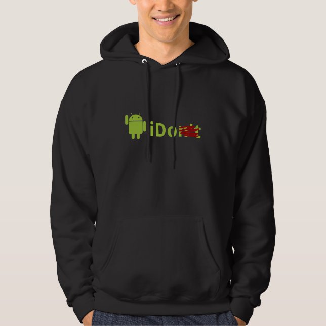 Android iDo Black Hoodie (Framsida)