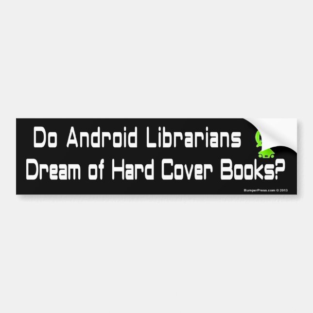 Android Librarians Bumper Sticker Bildekal (Framsidan)