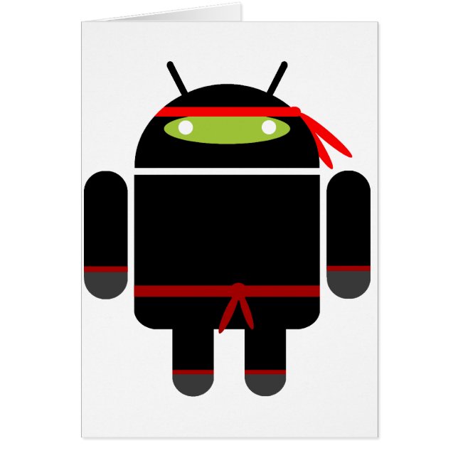 Android Ninja Hälsningskort (Framsidan)
